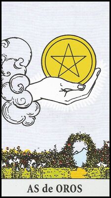 as de oros tarot, significado, si o no, combinaciones y en el amor