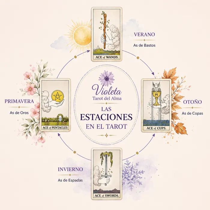Los Ases y las estaciones. El tiempo en el tarot.