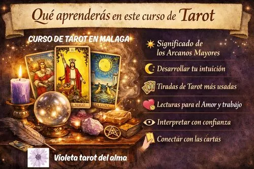curso de tarot en Málaga para principiantes. Clase de tarot presencial en Málaga. Formación de tarot paso a paso.