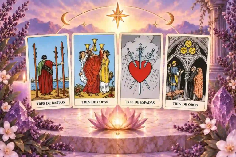 TRES EN EL TAROT, ARCANOS MENORES