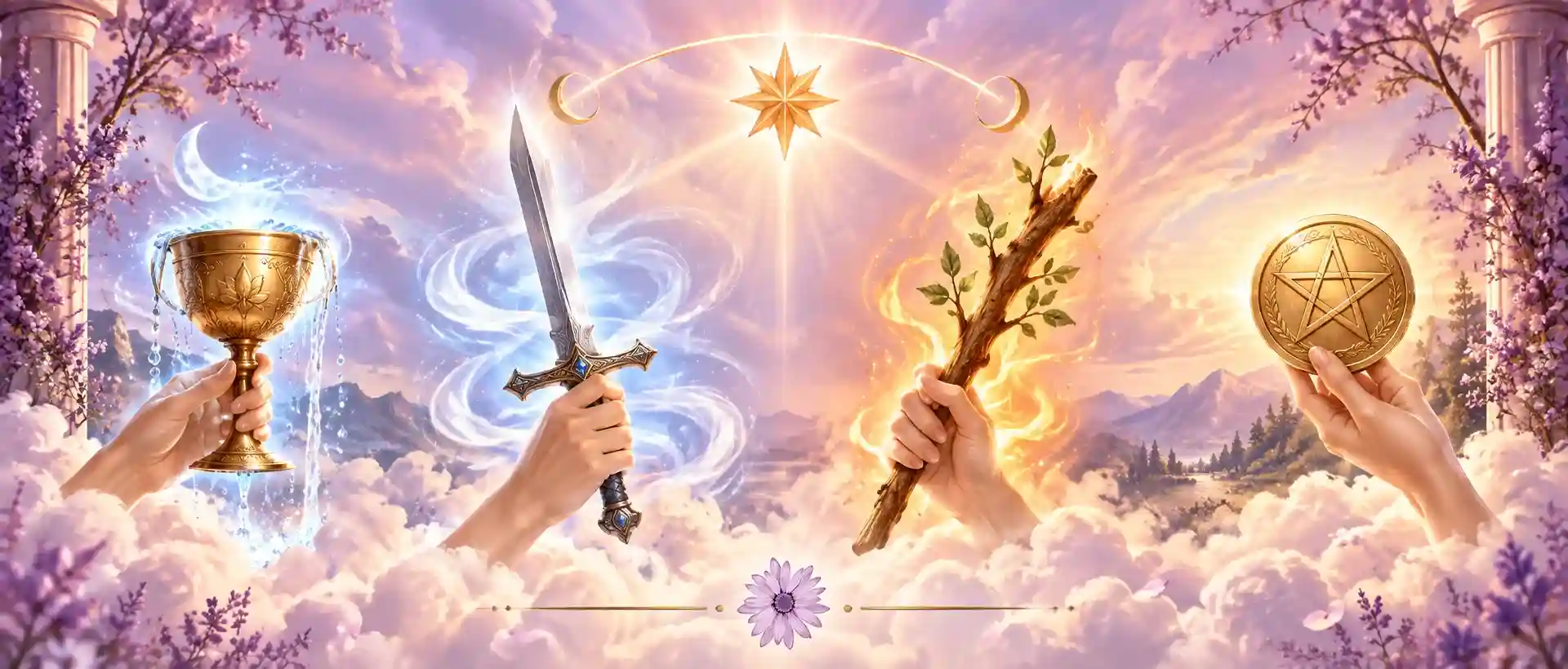 los palos y los elementos de los arcanos menores del tarot
